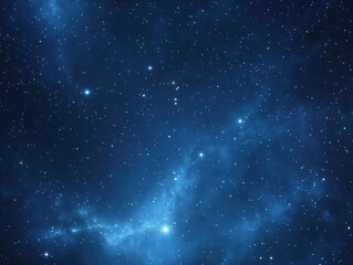 Obraz premium stunning view of starry night sky filled with bright stars and cosmic clouds. deep blue hues create serene and mysterious atmosphere