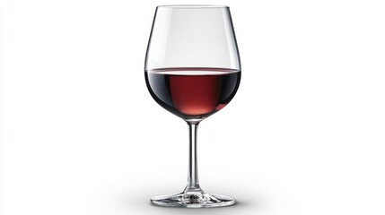 A Glass of Deep Ruby Red Wine, Elegant and Rich in Color and Texture
