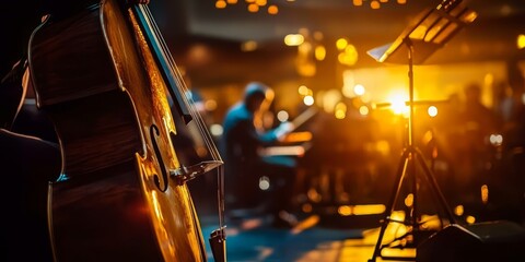 Musicians bring energy and rhythm at a jazz concert.