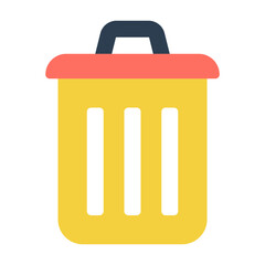 Colorful Trash Bin Icon for Waste Management Applications