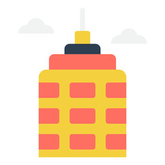 Colorful Cartoon-Style Building Illustration