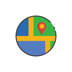 Fototapeta premium Location point Logo icon