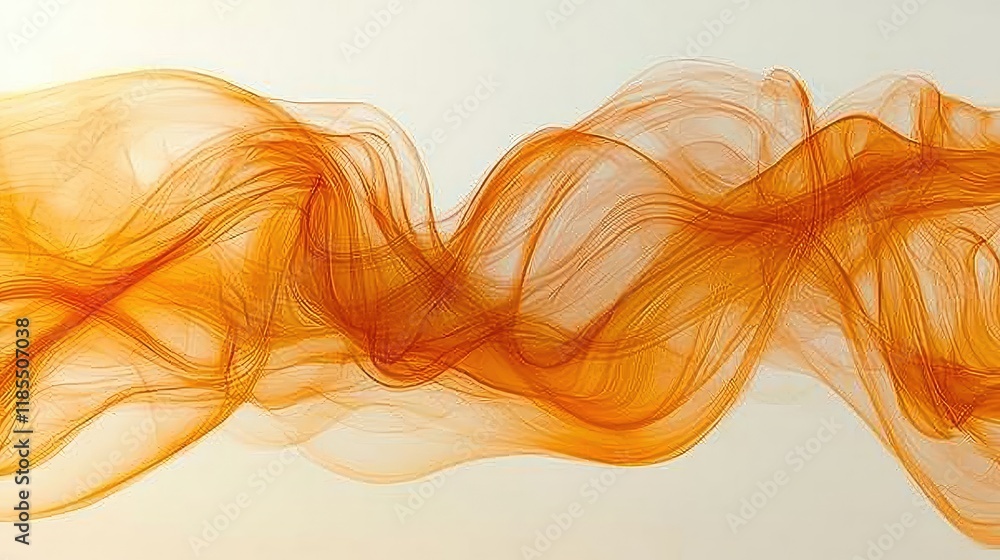 Poster abstract amber waves: flowing fabric texture in dynamic composition