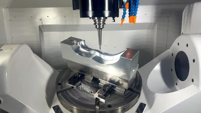 The 5-axis CNC mills machines for design configuration that utilizes a swivel head machine table flush with the surface, metalworking industrial