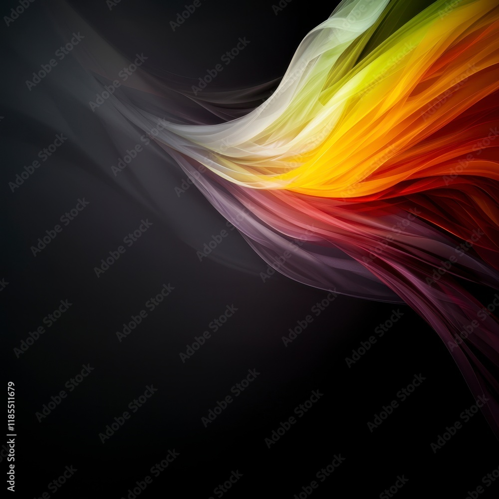 Aufkleber abstract colorful waves gradient background design