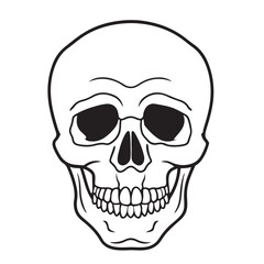 Fototapeta premium The skull icon. Black silhouette of a human skull. Vector illustration isolated on a white background for design and web.