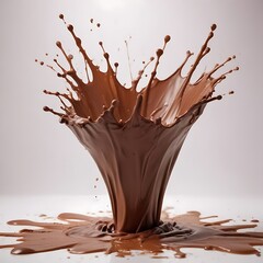 Fototapeta premium Chocolate splash on white background