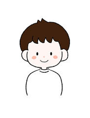 微笑む男の子のイラスト