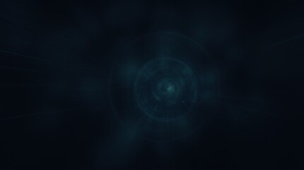 Dark underwater scene, bioluminescent creature, deep sea abyss, mysterious glow, alien-like entity, blue-green hues, murky depths, ethereal atmosphere, cosmic underwater, abstract aquatic form, dreaml