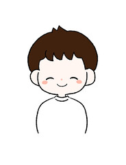 にっこり笑顔の男の子のイラスト
