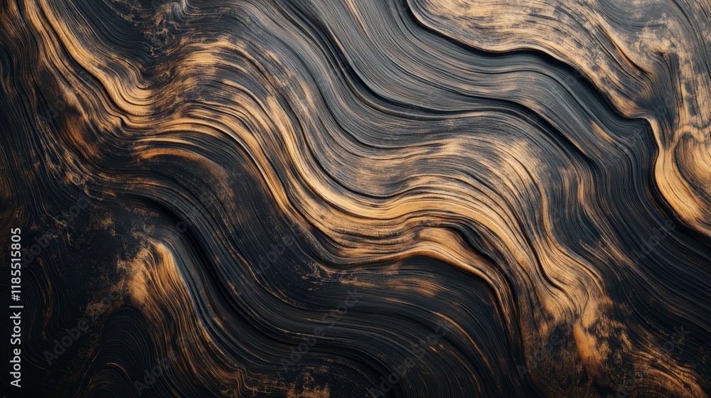 Poster abstract swirling black and gold texture: a mesmerizing abstract background featuring a dynamic swir