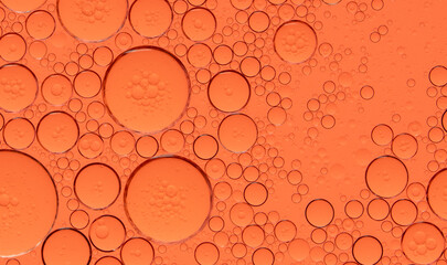 Macro Microscope red bubble texture close-up blood liquid, red macro bubbles Backgrounds red water drops on glass,