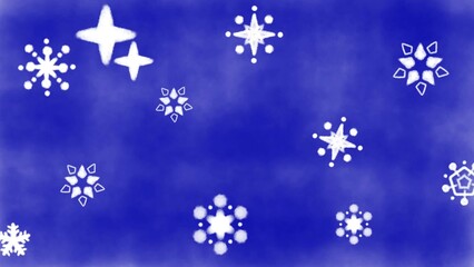 雪の結晶のかわいい背景イラスト素材