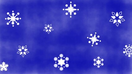 雪の結晶のかわいい背景イラスト素材