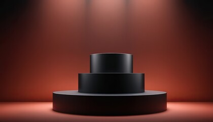 Abstract scene background Cylinder podium on pink background Product presentation mock up show cosmetic product 