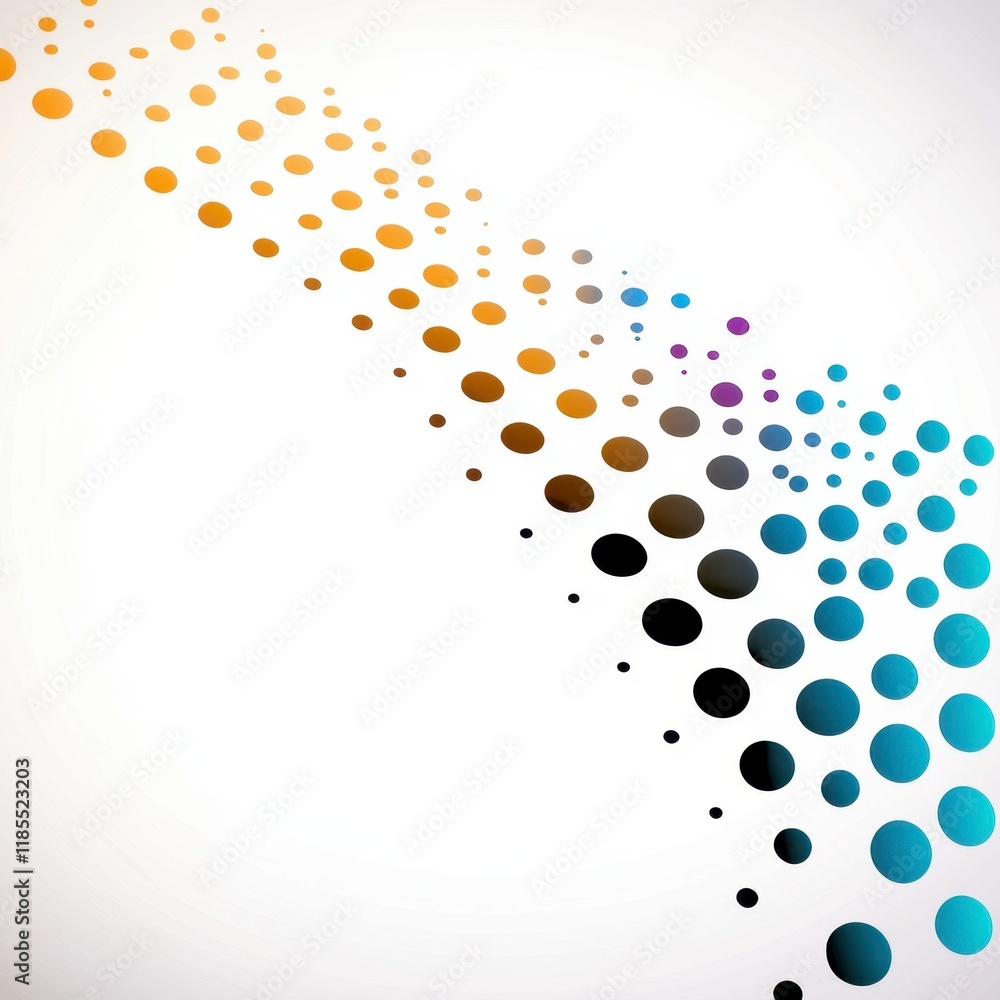 Poster abstract colorful halftone dots gradient background design