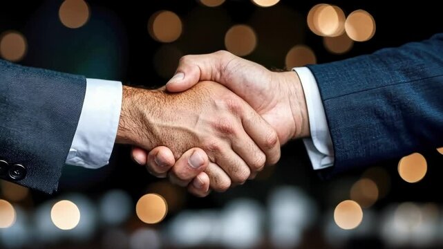 Corruption and dishonesty concept with politician shaking hands in secretive agreement