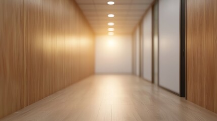 Warm Wooden Corridor Perspective, Light, Minimalist Interior Design, Wood Texture, 3D Rendering interior design, 3d rendering