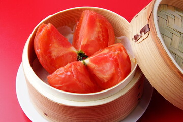 トマト蒸籠蒸し
