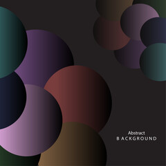 Circle shape on gradient black background