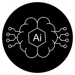 AI-Brain icon, Transforming Intelligence and Innovation, Exploring Brain-Inspired Artificial Intelligence Technologies, The Future of Intelligence with AI-Brain