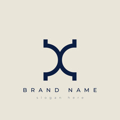 Obraz premium X alphabet letter icon logo. This logo design is the process of creating a visual symbol that represents a brand, company, or individual.