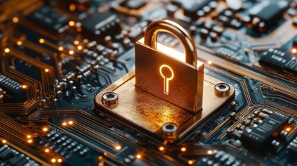 Digital Security and Data Encryption Concept Art