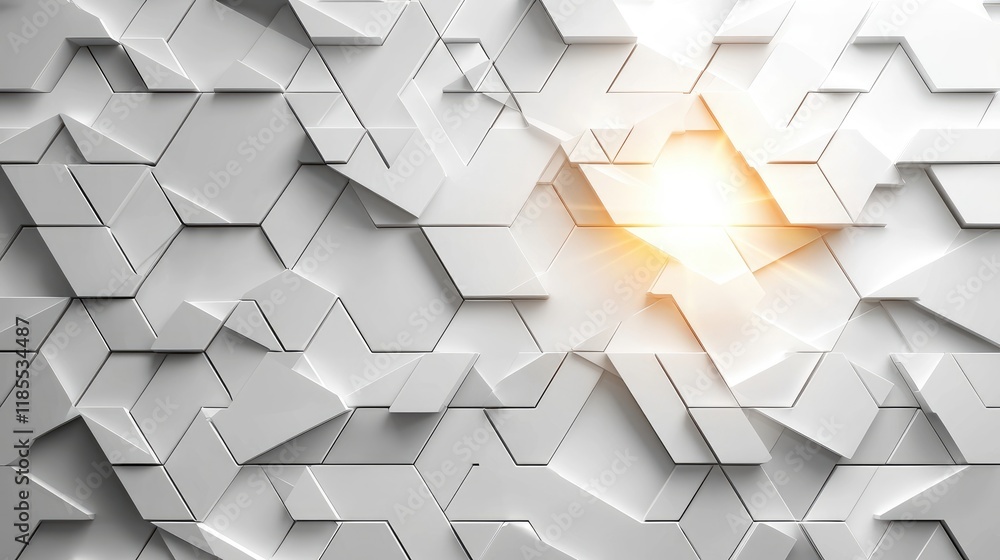 Poster abstract geometric texture with bright light source