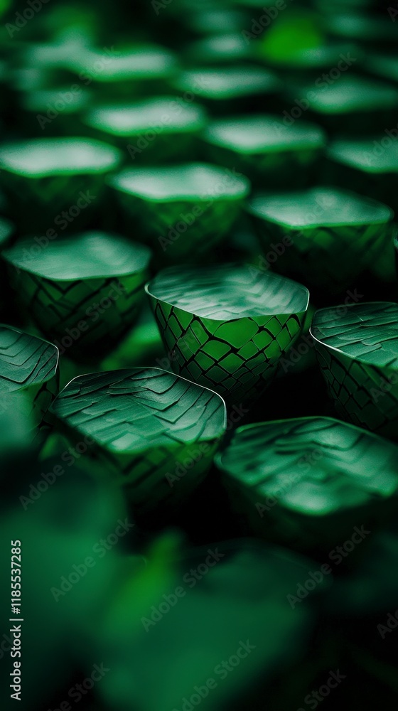 Aufkleber abstract green geometric pattern background modern texture tiles blocks design