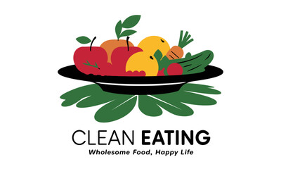 Healthy Food and Drink Vector Art