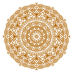 Circular pattern, mandala for Henna, Mehndi, tattoo, decoration, luxury mandalal, golden pattern