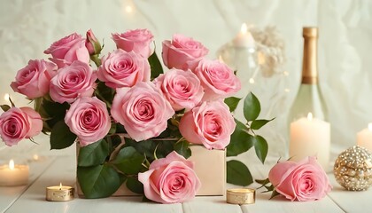 Obraz premium valentine rose background,bouquet, flower, red, background, photography, romance, wedding, rose, large group of objects, nature, celebration event, rose - flower, valentine's day - holiday, anniversar