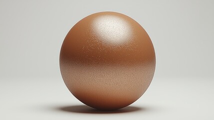 Abstract Rose Gold Sphere with Pixelated Texture