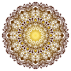 Vintage Luxury Golden Mandala Arabesque Islamic Pattern For Wedding Invitation 