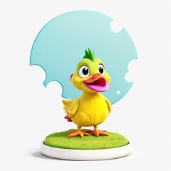 Fototapeta premium 3d illustration of funny duck character cartoon isolated on white background