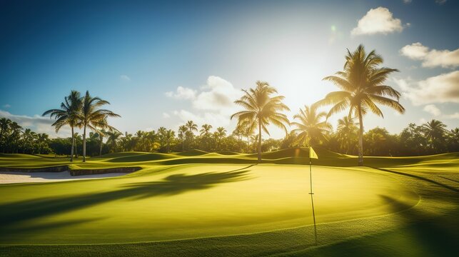 golf club with big trees.