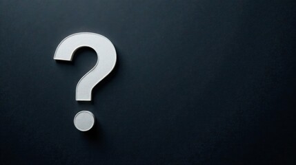 A large question mark on a dark background, signifying inquiry and uncertainty