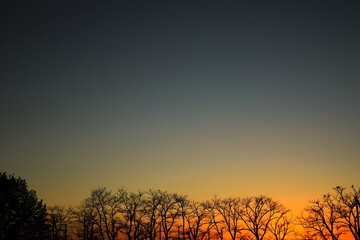 Fototapeta premium 夕焼け残る夕暮れの空