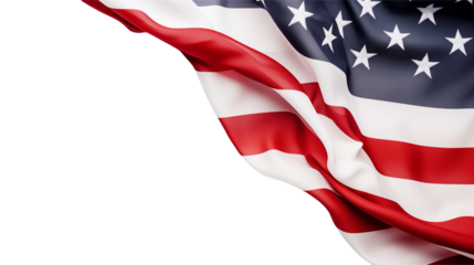 American Flag Draped Background Image on transparent background 