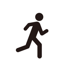 走る人のピクトグラムアイコン