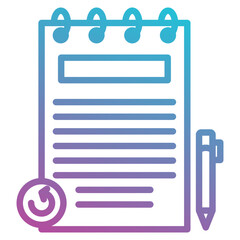 refreshed notes icon element for design