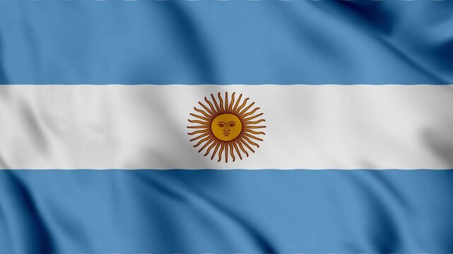 Animation of the Argentinian flag-waving