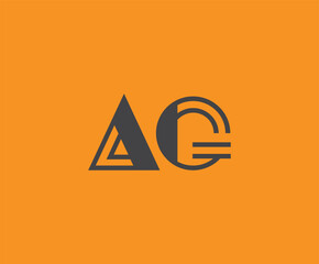 A and G logo design. AG abstract Letters Logo Monogram. This logo design is the process of creating a visual symbol that represents a brand, company, or individual.