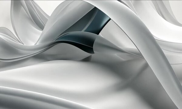Technology abstract lines on white background. Undulate Grey Wave Swirl, frequency sound wave, twisted curve lines with blend effect