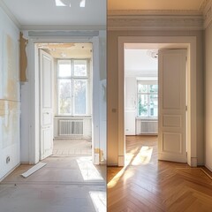 Visual Comparison of Two Distinct Architectural Styles and Their Features