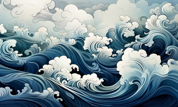 Seamless Wave  doodle