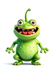 Fototapeta premium 3d illustration of funny frog cartoon isolated on white background