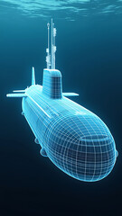 Fototapeta premium Navy Submarine Supply Chain Diagram engineering