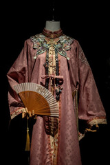 Fototapeta premium Festive traditional dress of Chinese Ming Dynasty in Asian Arts Museum