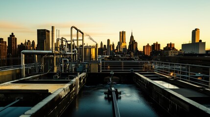 A View of a View of the City From the Top of a Building - Generative AI